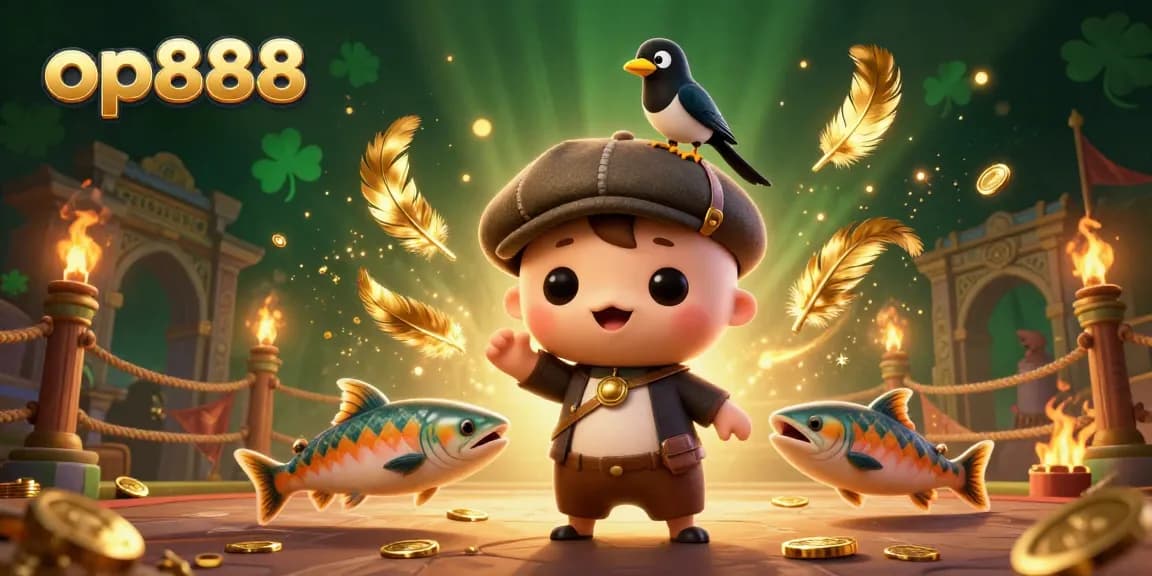 Experience the excitement of op888 with charming characters and vibrant game elements in action.