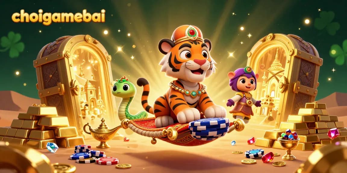 Join the magical adventure in choigamebai with a tiger sultan and sparkling treasures.