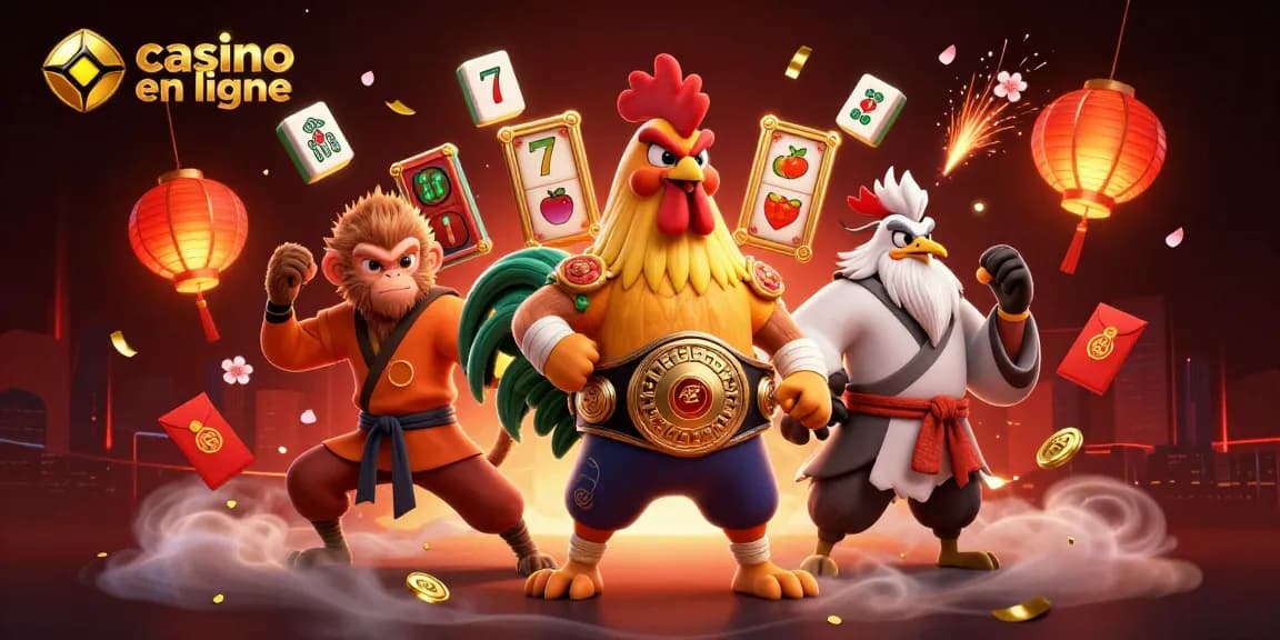 Gagnez avec le casino en ligne en découvrant des illustrations captivantes de personnages et éléments de jeu.