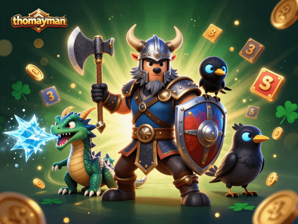 Engage in thrilling gameplay with thomayman, featuring dynamic 3D slots and vivid characters.