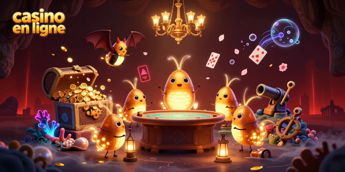 Jouez au casino en ligne avec des fonctionnalités de jeux captivantes, illuminées par des vers luisants.