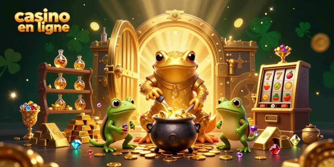 Visualisez un alchimiste salamandre géante en train de créer des richesses dans un casino en ligne