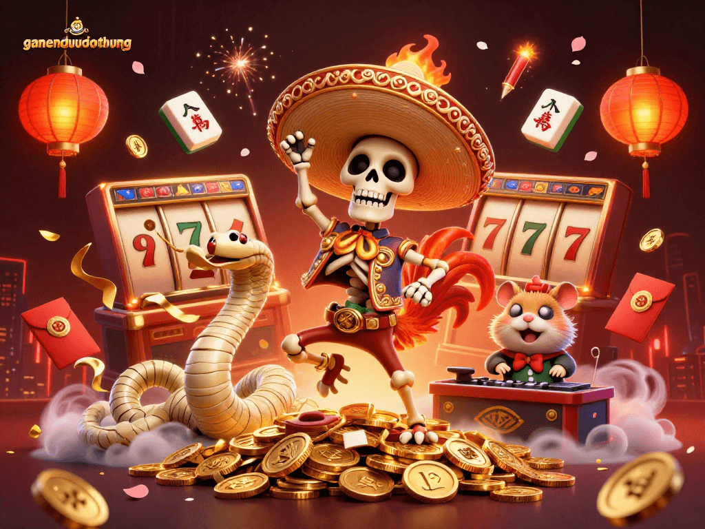 Experience big wins with gamenohudoithuong in this vibrant slot game illustration.