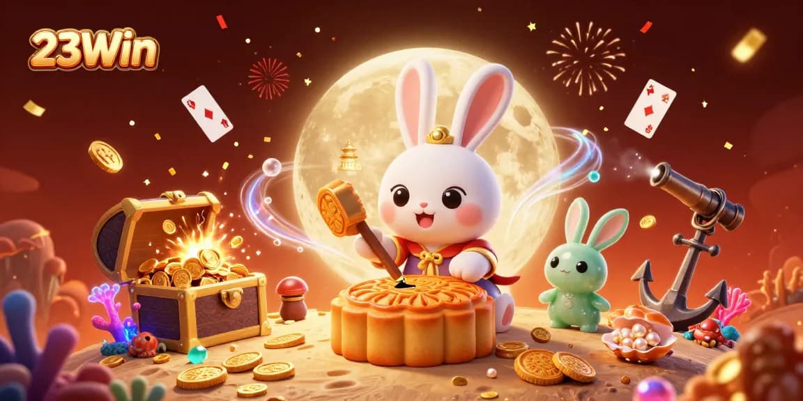 Engage with thrilling games at 23Win, where casino excitement meets a magical moonlit adventure.