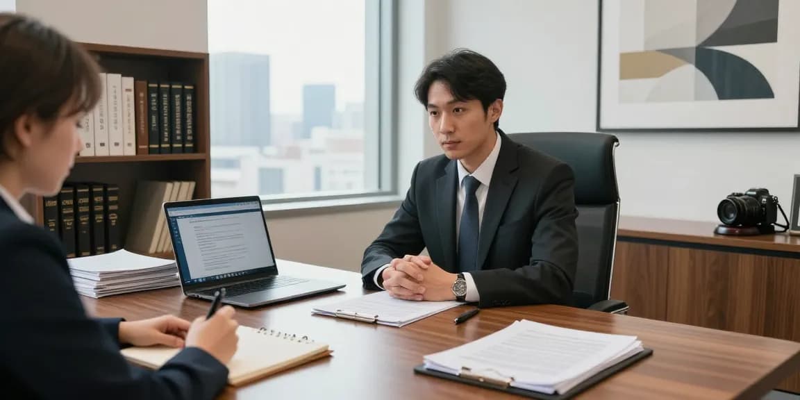 Updated blog post showcasing a professional legal consultation in a well-lit office.