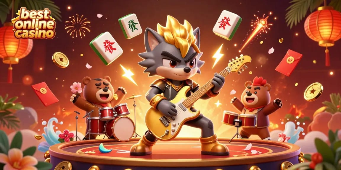 Characters celebrating the best online casino experience with vibrant elements in a lively casino scene.