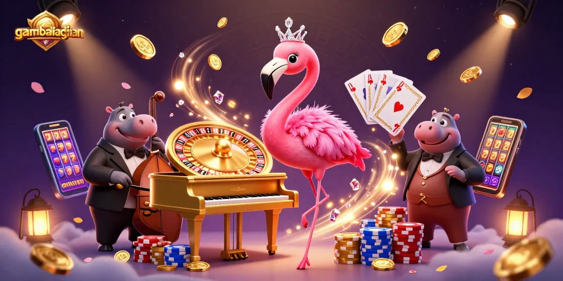 Enjoy thrilling moments at gamebaidangian with dynamic flamingo singer and captivating casino elements.