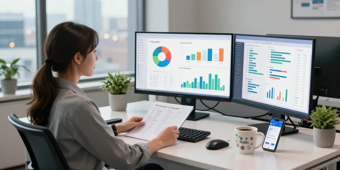 Healthcare analyst reviewing data insights to see the rankings of tirzepatide effectiveness in modern office.