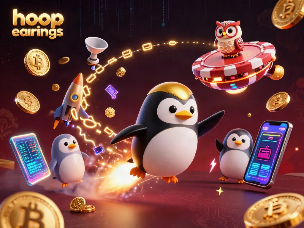 Spin and win with stylish hoop earrings in a digital casino-themed universe.