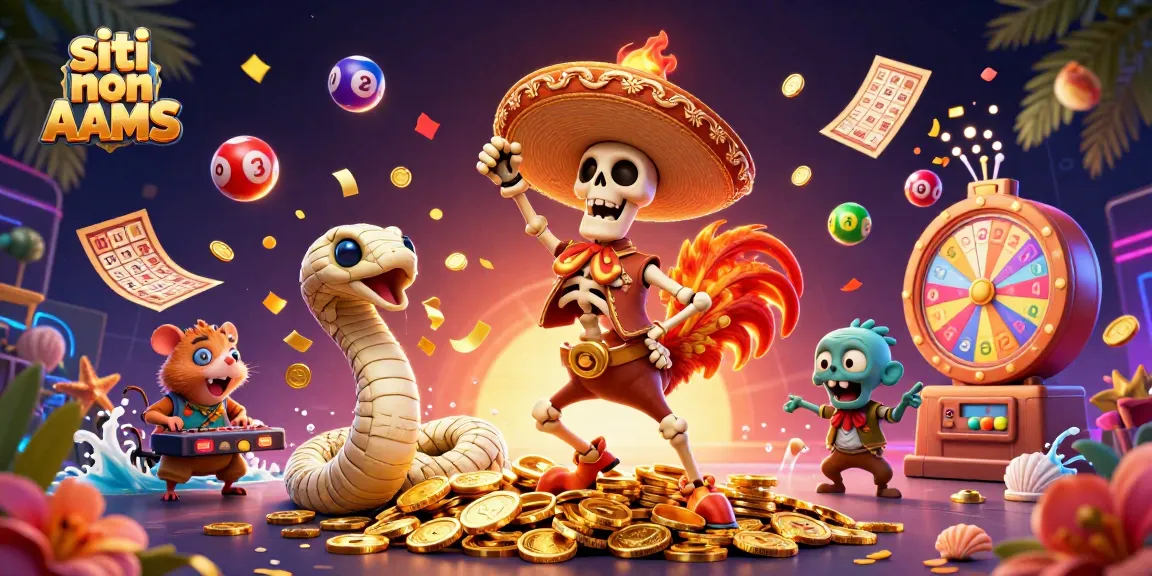 I giocatori di siti non AAMS si entusiasmano con un'immagine vivace di un gallo mariachi e un DJ mentre festeggiano.