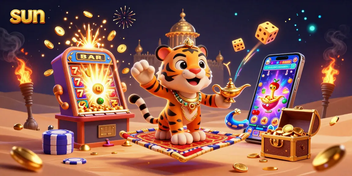 Engage in thrilling slots action with sun-themed jackpot features and golden treasures