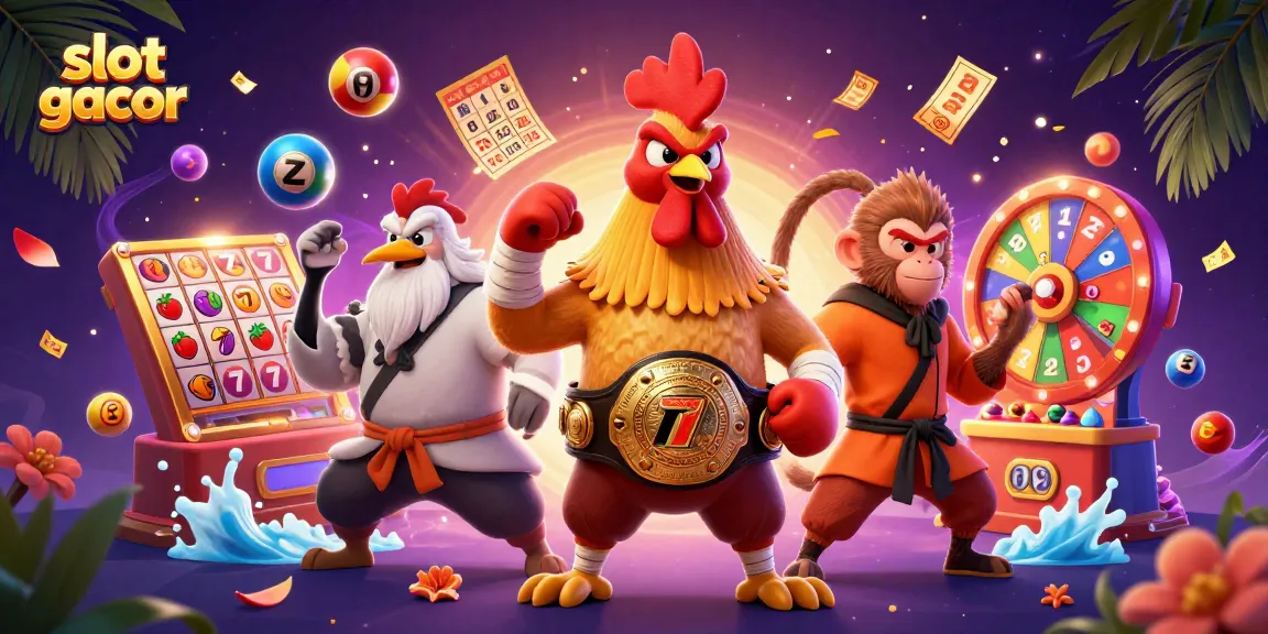 Spin to win with slot gacor as vibrant characters and colorful elements fill the casino scene.