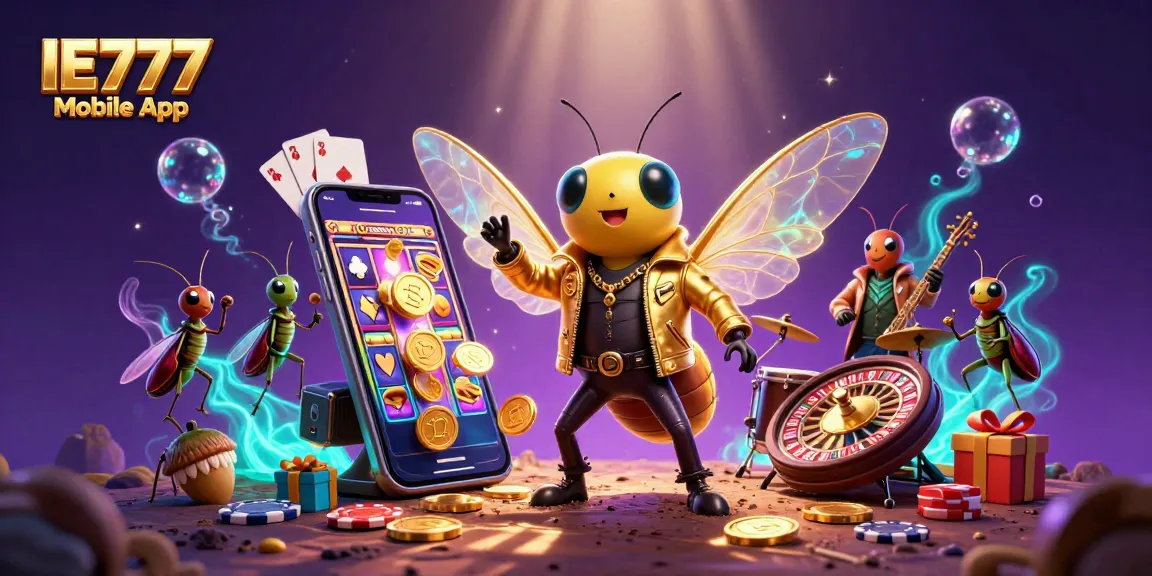 Engage with the IE777 Mobile App showcasing electrifying casino games and vibrant rewards