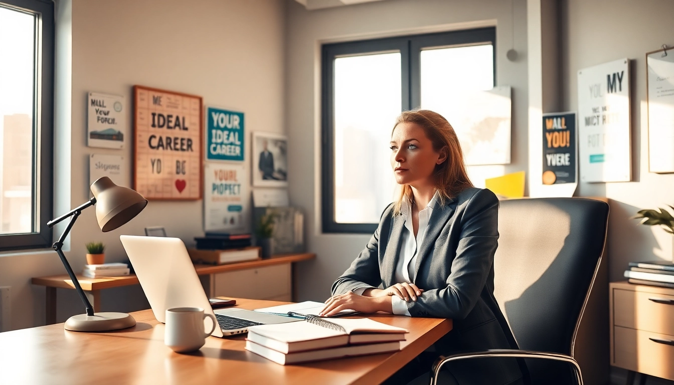 Explore your Ideal career options with a focused professional in a modern workspace.