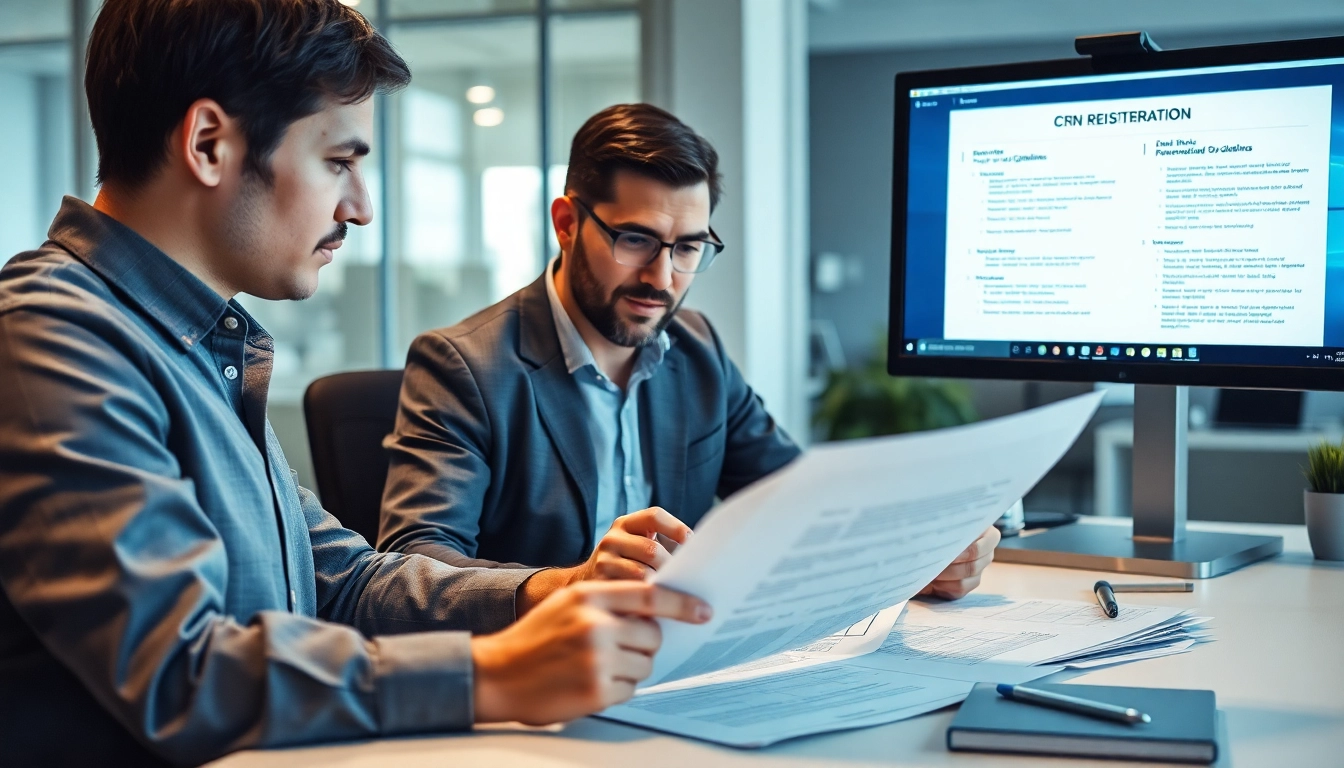 Facilitate CRN Registration with a detailed examination of documents in a professional environment.