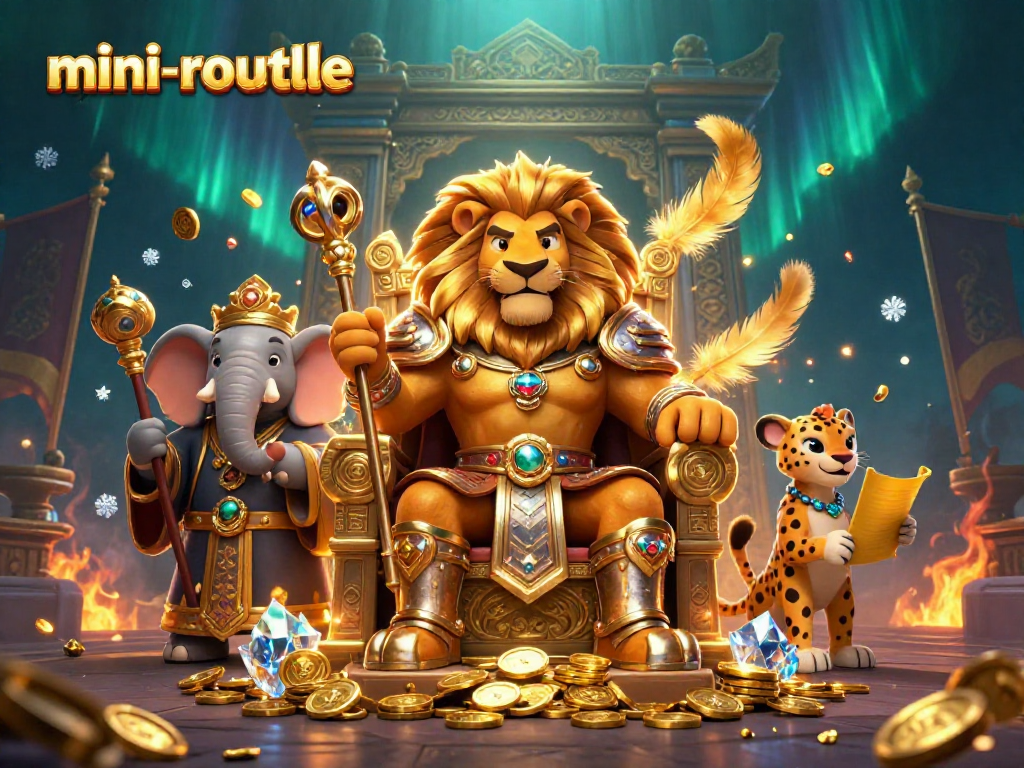 Experience the thrill of mini-roulette with vibrant characters and spectacular casino elements in an immersive scene.