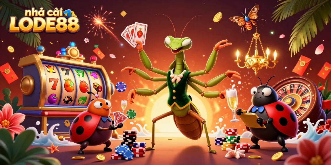 Experience thrilling gameplay with nhà cái LODE88's vibrant casino scene featuring dynamic characters and game elements.