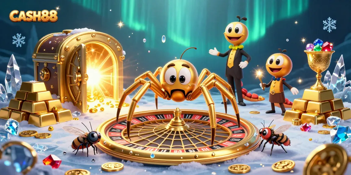 CASH88 highlights a thrilling scene with cartoon characters in an online casino setting, engaging in gambling activities.