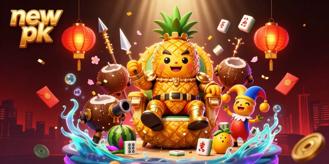 Experience big wins and thrill at new pk casino, featuring a vibrant 3D illustration of colorful characters and gaming elements.