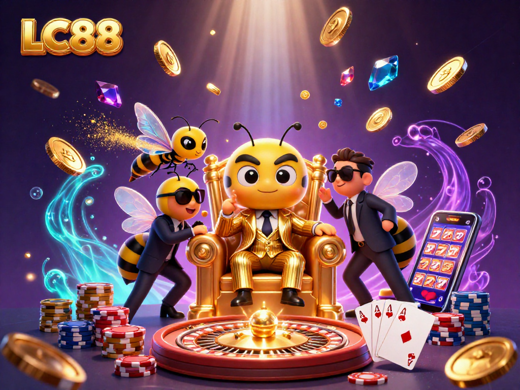 Experience excitement with LC88's colorful casino games, featuring dynamic elements and characters.