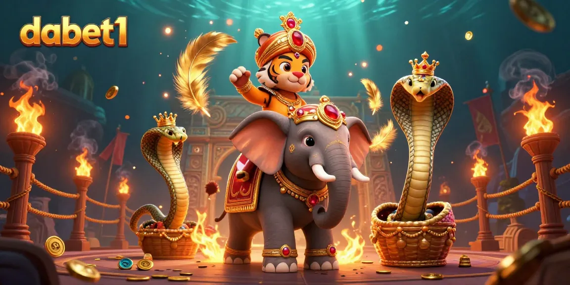Win big with dabet1 at this vibrant 3D casino scene featuring exotic characters and riches.