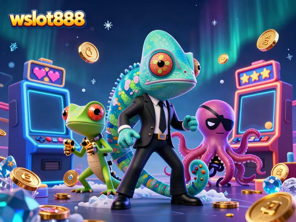 Menang di wslot888 dengan permainan slot bertema kasual, menyoroti berbagai elemen permainan.