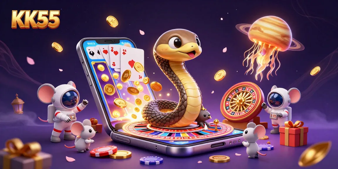 Engaging gameplay experiences with KK55 as astronauts place bets, showcasing dynamic casino fun.