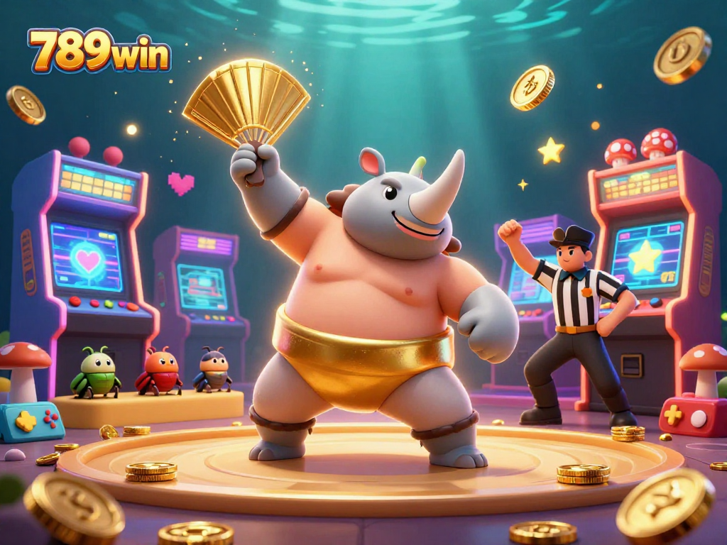Experience the excitement of 789win with a dynamic casino scene featuring characters and colorful game elements.