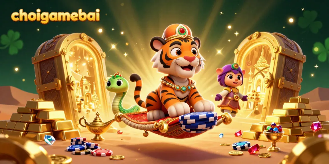 Join the magical adventure in choigamebai with a tiger sultan and sparkling treasures.