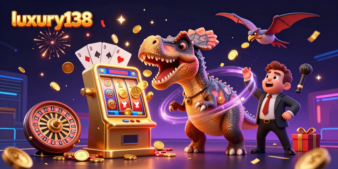 luxury138 menawarkan pengalaman mendebarkan saat jackpot mesin slot menang, dikelilingi koin emas.