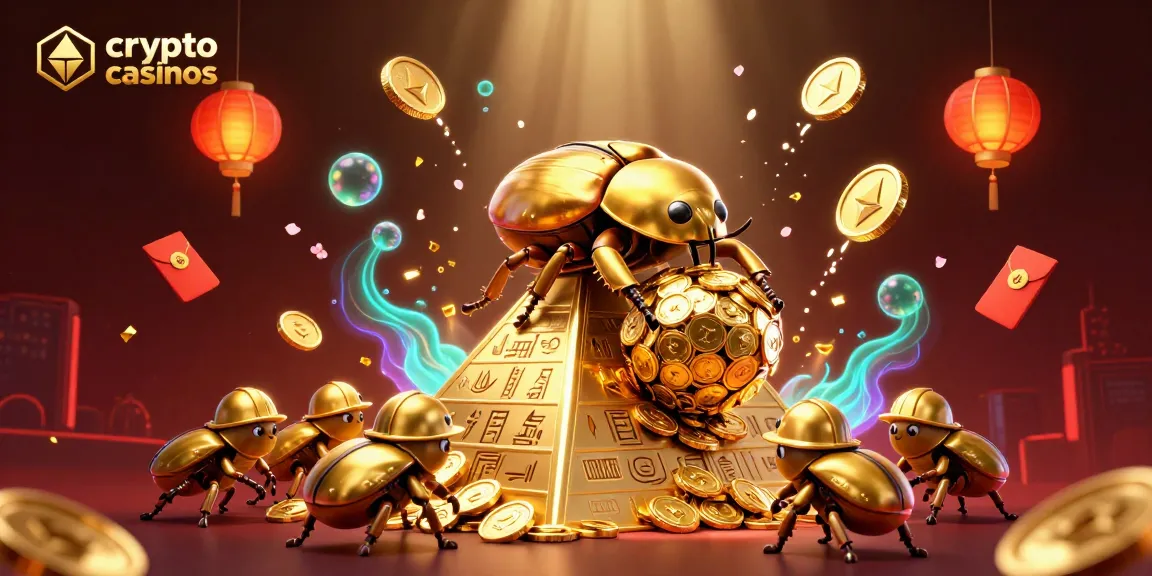 Jouez aux crypto casinos en découvrant un monde dynamique rempli de pièces dorées et de symboles mystiques.