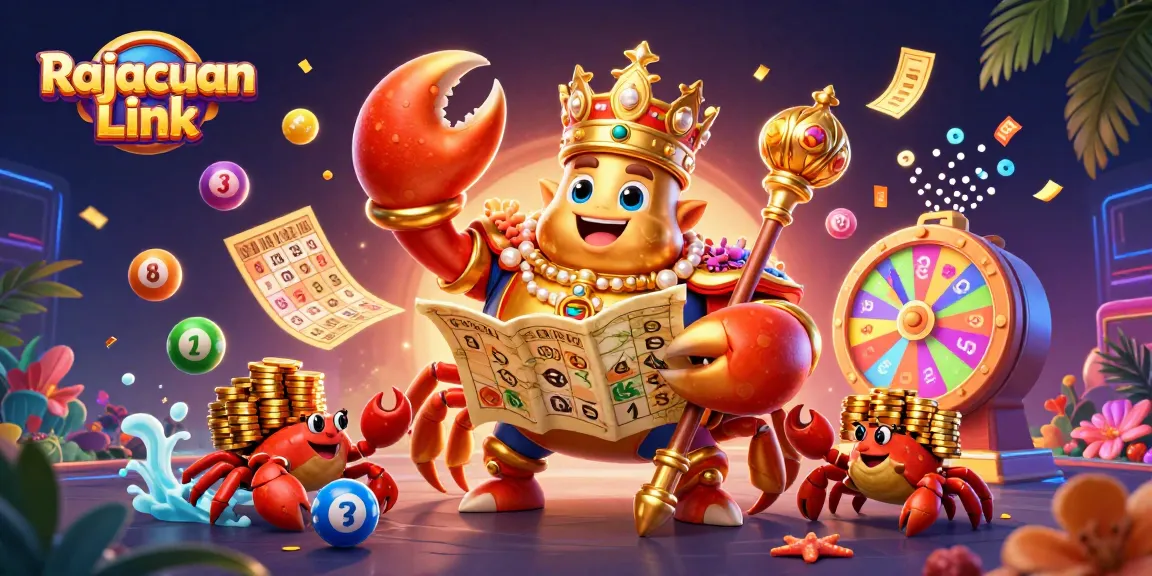 Menangkan hadiah dari Rajacuan Link dengan ilustrasi kasino yang kaya warna dan detail tinggi.