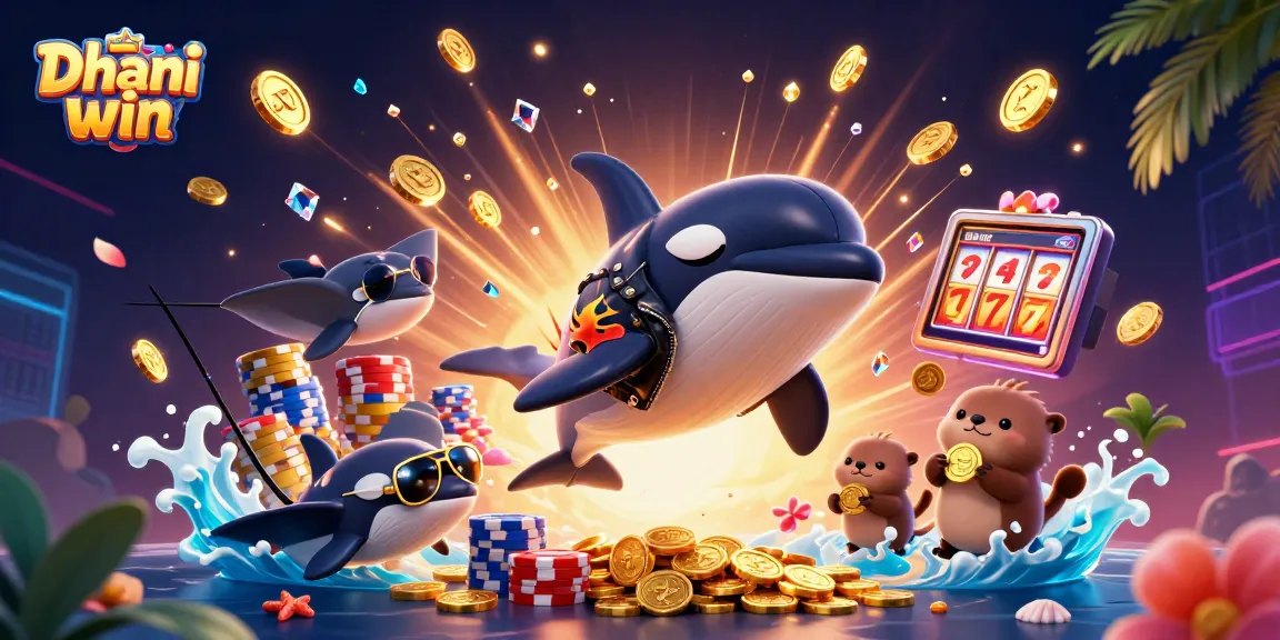 Dive into Dhani win with thrilling games, vibrant characters, and exciting rewards in this dynamic casino scene.