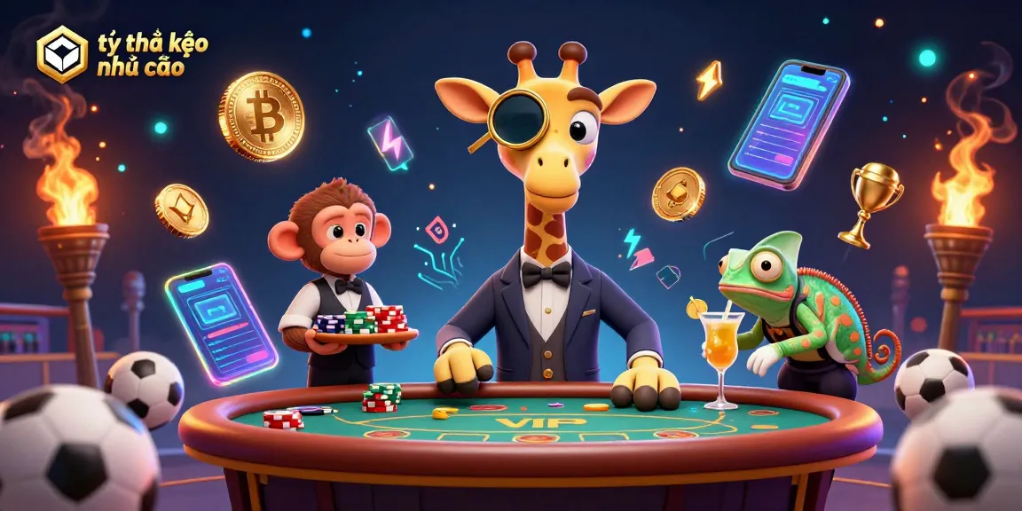 Place your bets with the latest tỷ lệ kèo nhà cái and dynamic sports elements in a vivid illustration