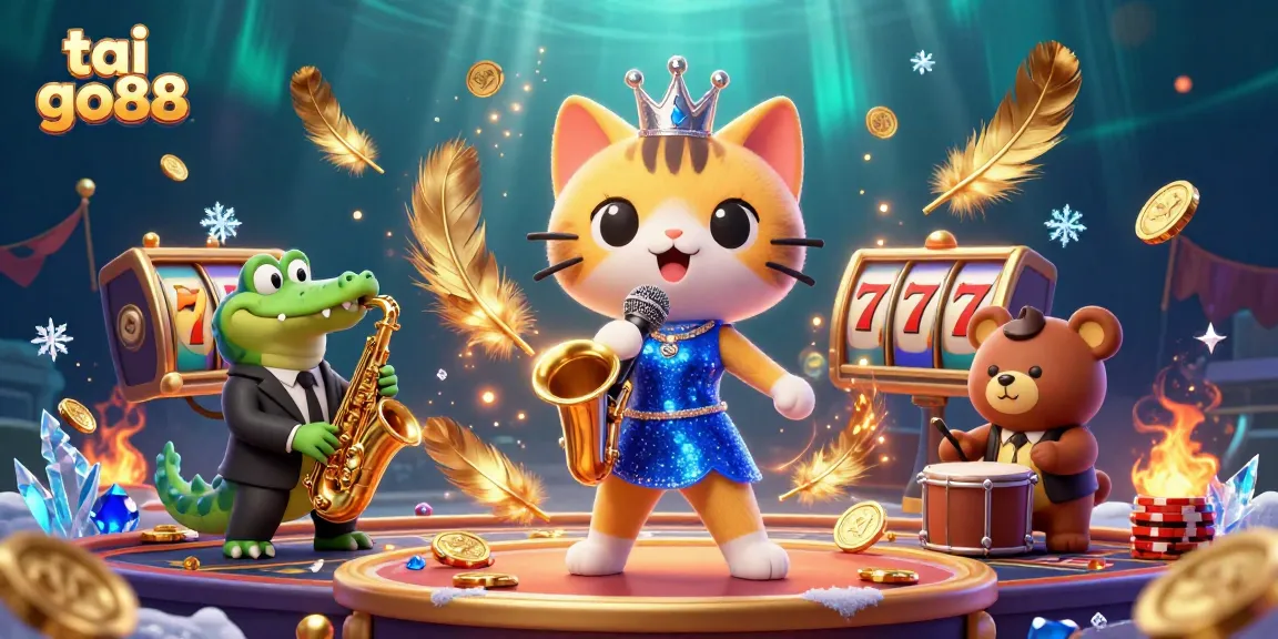 Play the exciting tai go88 slots with colorful animated characters and rich casino elements.