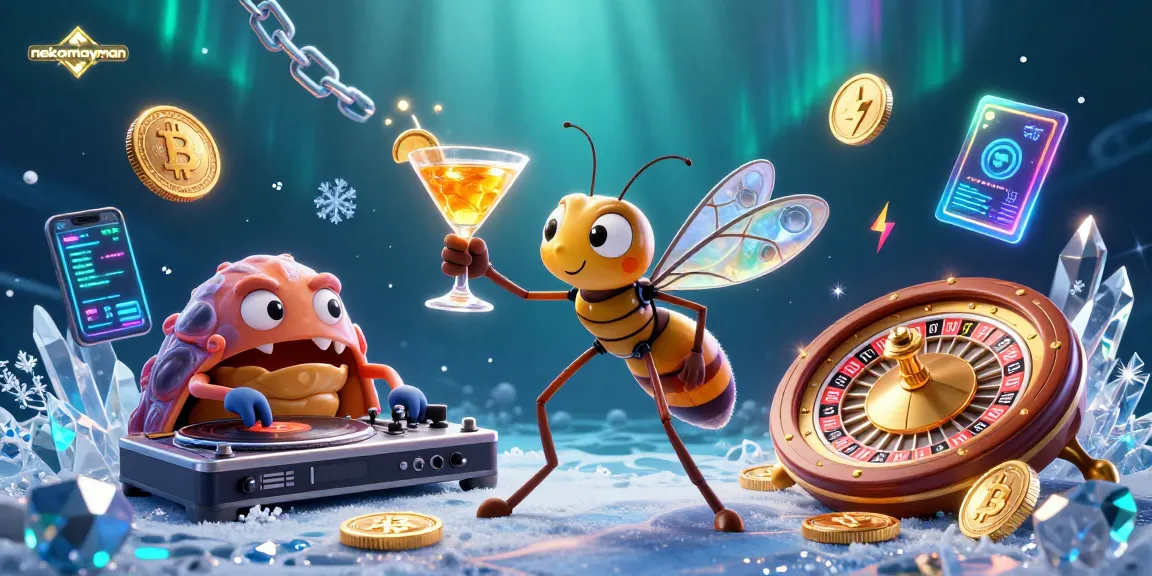 Experience nekomayman as a vibrant casino scene with cartoon characters and dynamic gaming elements.