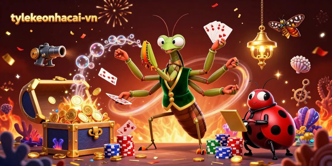 Engage in thrilling underwater gambling adventures with tylekeonhacai-vn featuring a vibrant 3D casino scene.