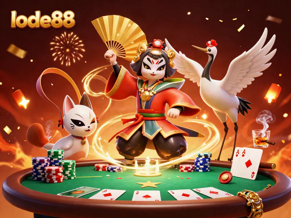 Experience thrilling play at lode88 with lavish poker elements and vibrant casino characters.