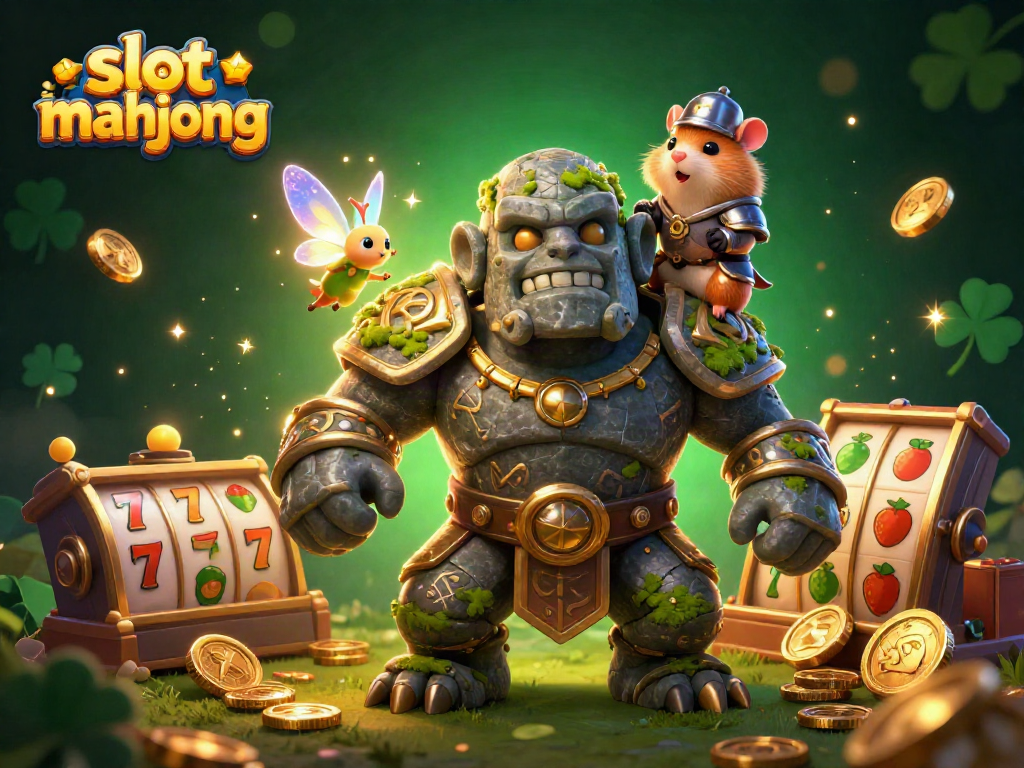 Spin to win with slot mahjong in a vibrant, magical 3D casino illustration.