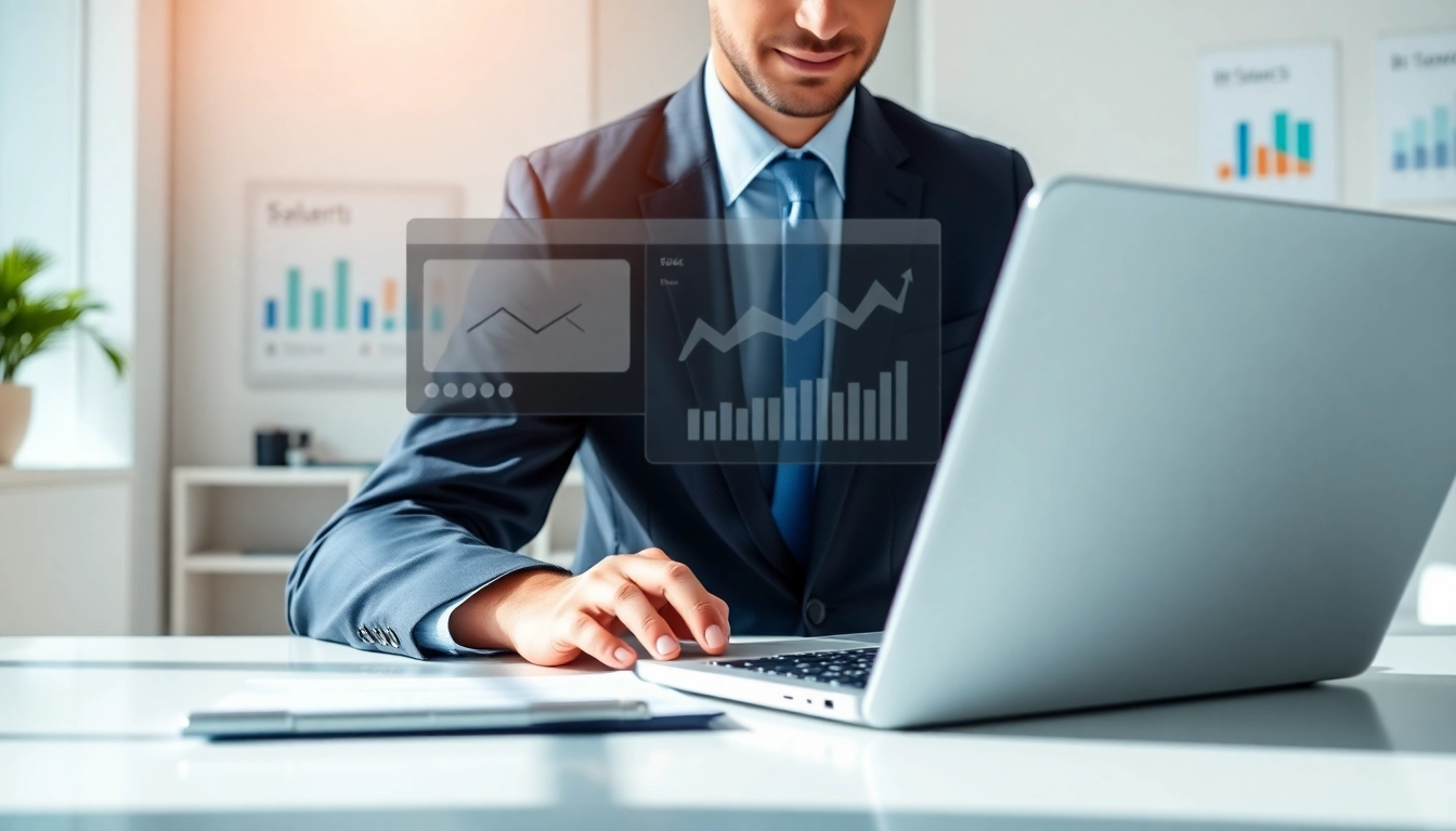 Maximize productivity with Superhuman for sales showcased by a focused salesperson in a modern office.