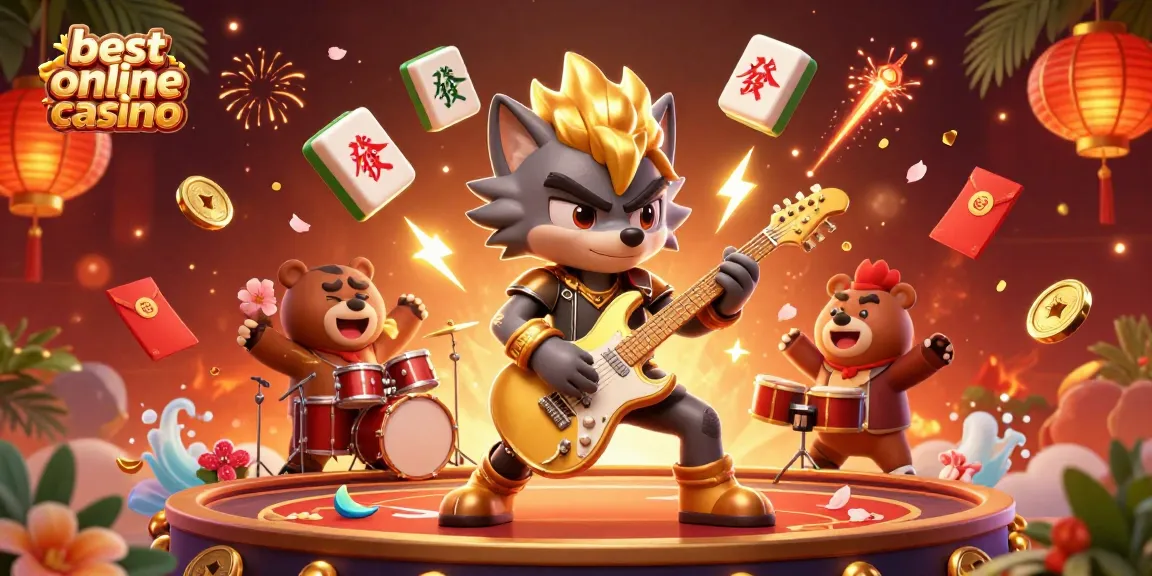 Characters celebrating the best online casino experience with vibrant elements in a lively casino scene.
