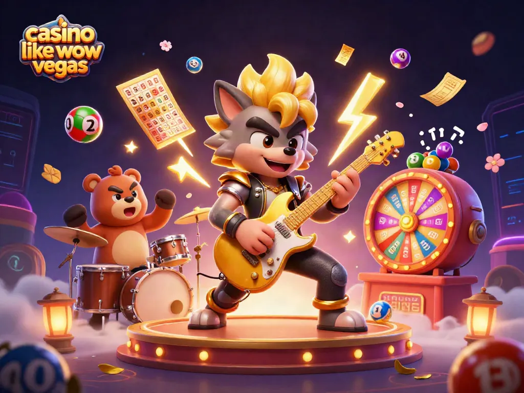 Play games at a casino like wow vegas with vibrant lottery elements, exciting prizes, and a thrilling atmosphere.
