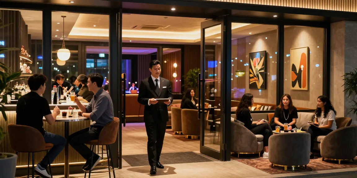 Experience a luxurious 오피사이트 night scene with guests enjoying drinks in a stylish lounge atmosphere.