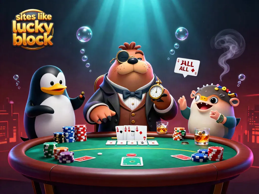 Play exciting card games at online sites like lucky block with fun characters and vibrant casino elements.