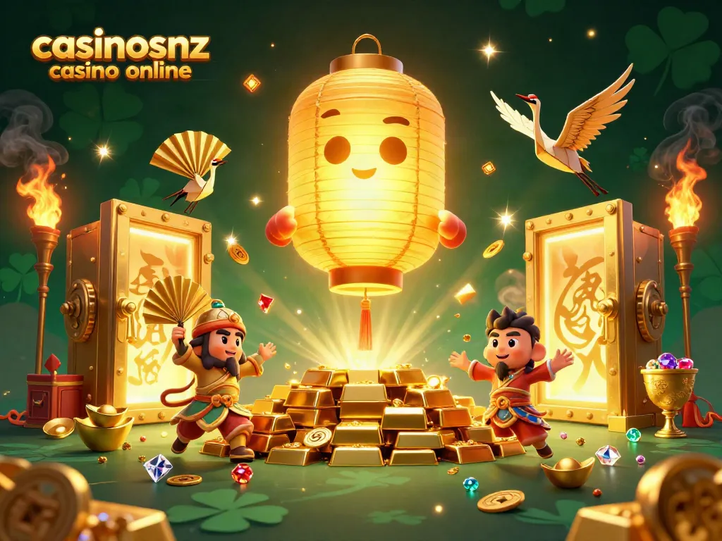 Experience the thrill of casinosnz casino online with vibrant casino elements and golden treasures.