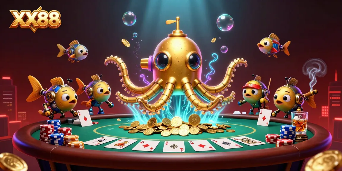 Experience exciting gambling adventures at XX88 with a vibrant 3D illustration of thrilling casino action.