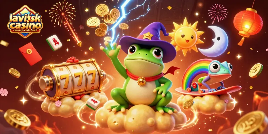 Experience the thrill of Lavish Luck Casino rewards code hack with vibrant gaming visuals and exciting slot elements.
