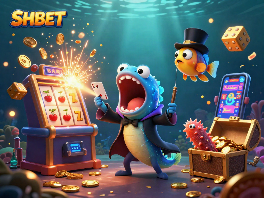 Experience thrilling casino magic with SHBET's vibrant underwater casino scene.