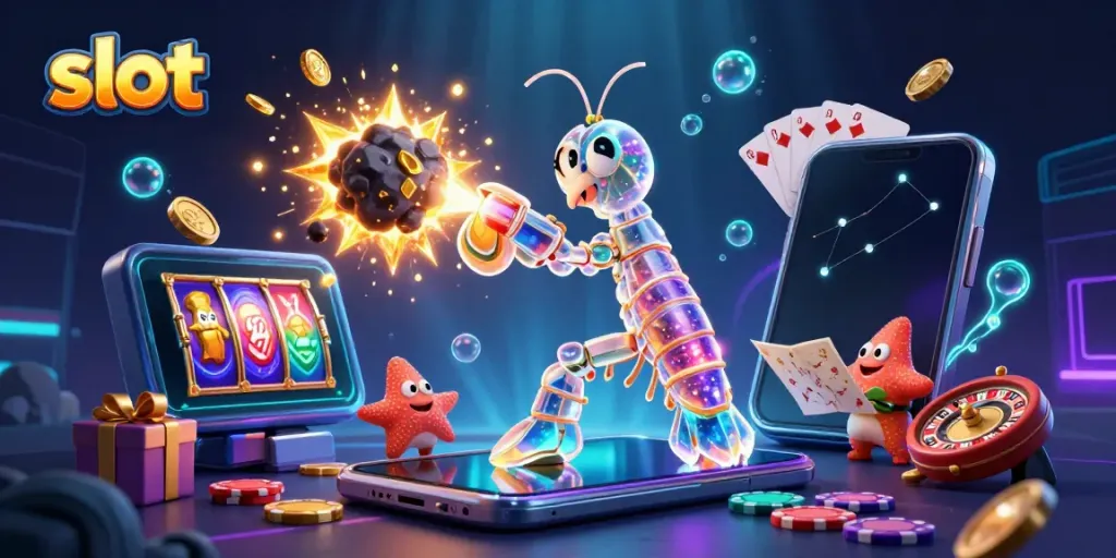 Slot yang memikat dengan karakter samurai udang, ponsel menarik, dan koin emas mengalir.