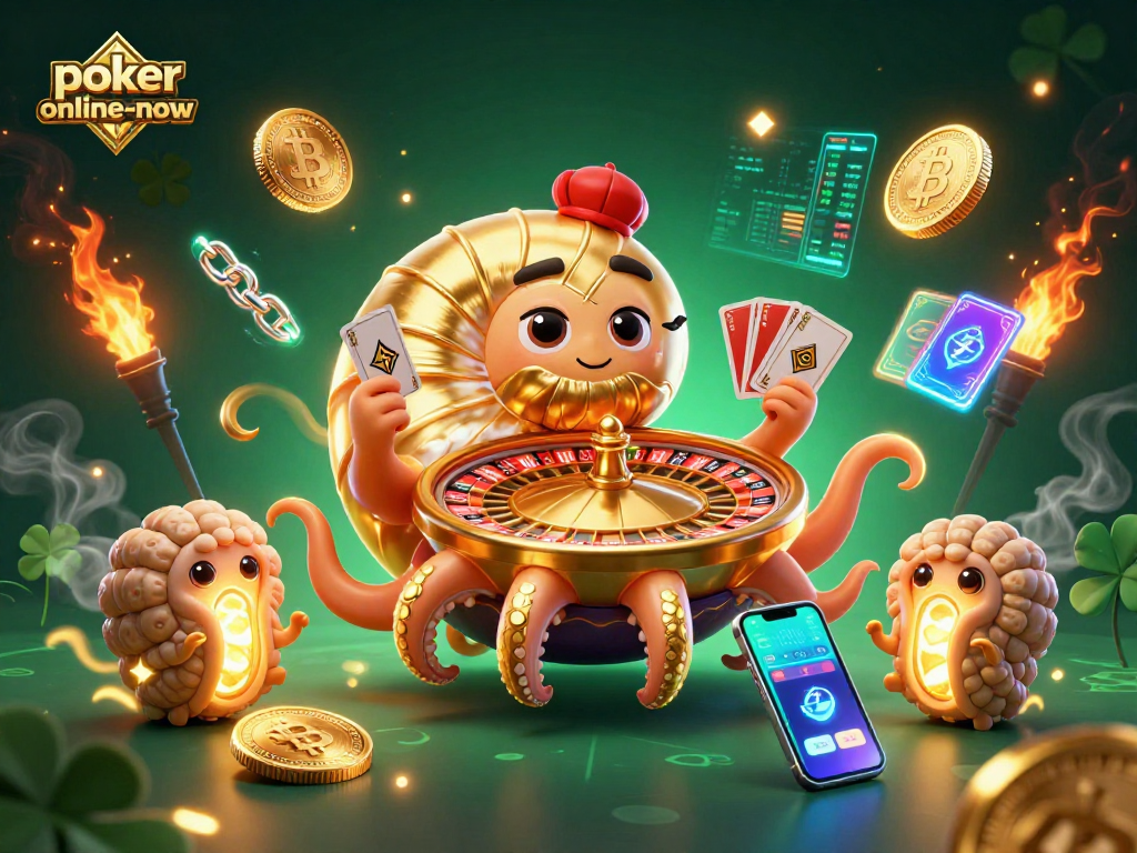 Enhance your gameplay with poker-online-now featuring a vibrant 3D casino scene full of action!